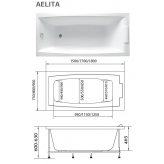 Акриловая ванна Marka One AELITA 170x90