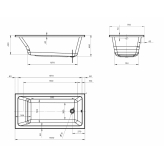 Акриловая ванна Marka One BIANCA 160x75
