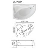 Акриловая ванна 1Marka CATANIA 150x105