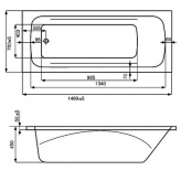 Акриловая ванна Roca Line 150x70 ZRU9302982