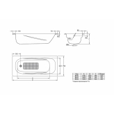 Ванна стальная BLB UNIVERSAL ANATOMICA HG 170*75
