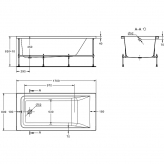 Ванна акриловая Roca EASY 170x80